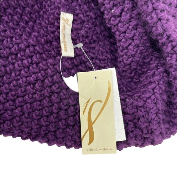 Purple Infinity Twist Snood Neck Warmer Scarf Chunky Knit Collection Eighteen - Picture 5 of 6